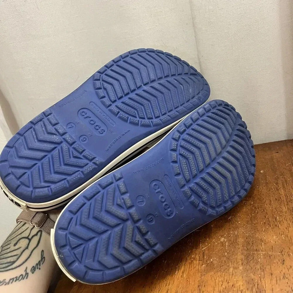Crocs Crocband II Sandals Sz 9 Womens Sz 7 Men Slip On Clogs Blue Walking Water - Picture 3 of 11